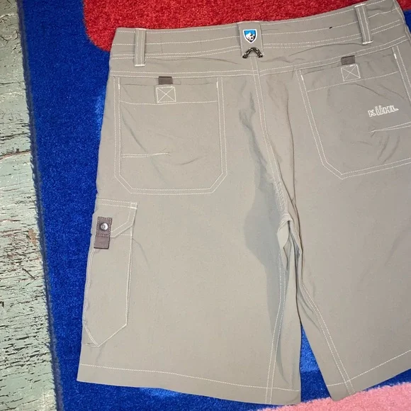 Kuhl Renegade Cargo Shorts Mens Sz 34 Nylon Stretch Outdoors Hiking Gorpcore 12” - Picture 11 of 16